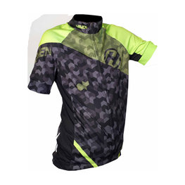 HAVEN Koszulka kolarska z krótkim rękawem - SINGLETRAIL KID - czarny/zielony