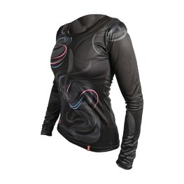 HAVEN Letnia koszulka kolarska z długim rękawem - ENERGY CRAZY LONG - czarny