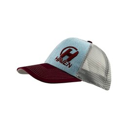 HAVEN Czapka kolarska - TRUCKER - szary/czerwony