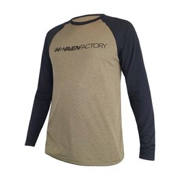 HAVEN Letnia koszulka kolarska z długim rękawem - FACTORY TRAIL - czarny/brązowy