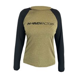HAVEN Letnia koszulka kolarska z długim rękawem - FACTORY TRAIL W - brązowy/czarny