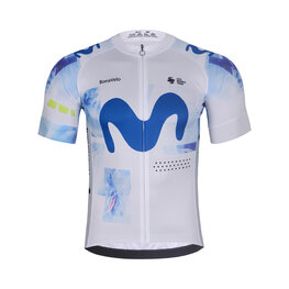 BONAVELO Koszulka kolarska z krótkim rękawem - MOVISTAR 2026 - biały/niebieski