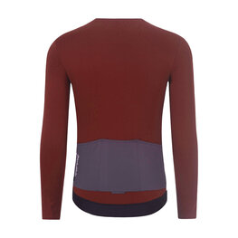 HOLOKOLO Zimowa koszulka kolarska z długim rękawem - SPECIAL - biały/bordowy