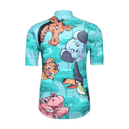 HOLOKOLO Koszulka kolarska z krótkim rękawem - SAFARI - turkusowy/kolorowy