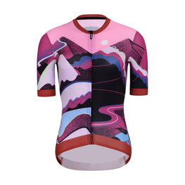 RIVANELLE Koszulka kolarska z krótkim rękawem - SUNSET ELITE LADY LIMITED EDITION - różowy/kolorowy