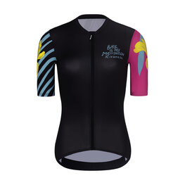 RIVANELLE Koszulka kolarska z krótkim rękawem - MEDITATION - czarny/różowy