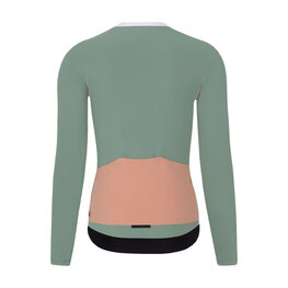 RIVANELLE Zimowa koszulka kolarska z długim rękawem - SPECIAL - biały/zielony