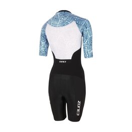 ZONE3 Kombinezon kolarski - LAVA  - czarny/niebieski/biały