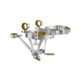 ELITE Rowerowy uchwyt na bidon - VINTAGE DOUBLE - srebrny