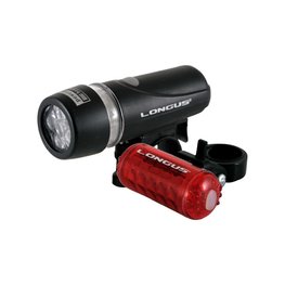 LONGUS zestaw świateł - SET FIVE - czarny