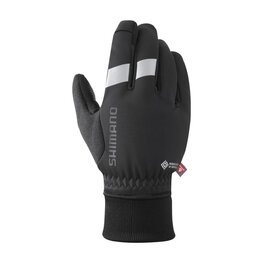 SHIMANO Kolarskie rękawiczki z długimi palcami - WINDSTOPPER PRIMALOFT - czarny