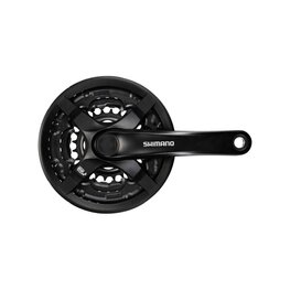 SHIMANO korby i tarcze - TOURNEY TY501 170mm 42/34/24 - czarny