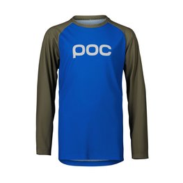 POC Letnia koszulka kolarska z długim rękawem - ESSENTIAL MTB - niebieski/zielony