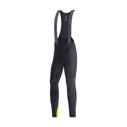 GORE Długie spodnie kolarskie z szelkami - C3 THERMO - czarny/żółty