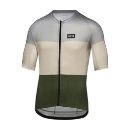 GORE Koszulka kolarska z krótkim rękawem - SPIRIT STRIPES - jasnoniebieski/zielony