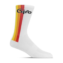 GIRO Kolarskie klasyczne skarpetki - COMP RACER HIGH RISE - biały/kolorowy