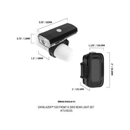 BLACKBURN zestaw świateł - Blackburn DAYVLAZER 550 + GRID REAR (set) USB-C