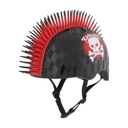BELL Kask kolarski - RASKULLZ SKULL HAWK - czarny/czerwony