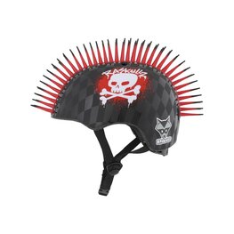 BELL Kask kolarski - RASKULLZ SKULL HAWK - czarny/czerwony