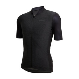 SANTINI Koszulka kolarska z krótkim rękawem - COLORE PURO - czarny