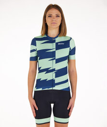 SANTINI Koszulka kolarska z krótkim rękawem - FURIA SMART - jasnozielony/zielony