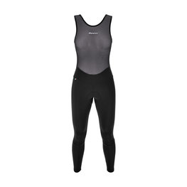 SANTINI Długie spodnie kolarskie z szelkami - PURE - czarny