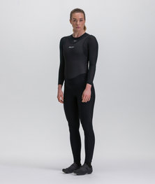 SANTINI Długie spodnie kolarskie z szelkami - PURE - czarny