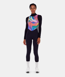 SANTINI Długie spodnie kolarskie z szelkami - UNICO - czarny