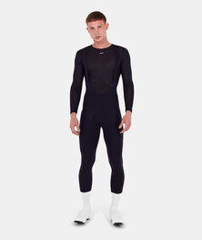 SANTINI Kolarskie spodnie 3/4 z szelkami - UNICO - czarny