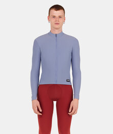 SANTINI Zimowa koszulka kolarska z długim rękawem - RTR - niebieski