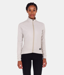 SANTINI Zimowa koszulka kolarska z długim rękawem - RTR - kość słoniowa