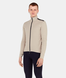 SANTINI Kolarska ocieplana kurtka - POWER SHIELD - beżowy