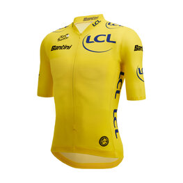 SANTINI Koszulka kolarska z krótkim rękawem - TDF LEADER - żółty