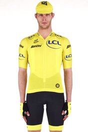 SANTINI Koszulka kolarska z krótkim rękawem - TDF LEADER - żółty