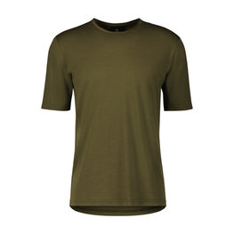 SCOTT Kolarska koszulka z krótkim rękawem - COMMUTER MERINO - brązowy