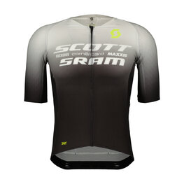 SCOTT Koszulka kolarska z krótkim rękawem - SRAM AERO - czarny/biały