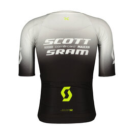SCOTT Koszulka kolarska z krótkim rękawem - SRAM AERO - czarny/biały