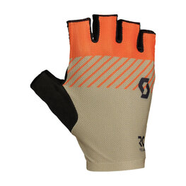 SCOTT Kolarskie rękawiczki z krótkimi palcami - RC TEAM SF - czerwony/beżowy/czarny