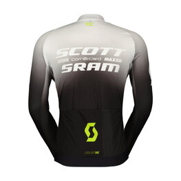 SCOTT Letnia koszulka kolarska z długim rękawem - SCOTT-SRAM PRO - czarny/biały