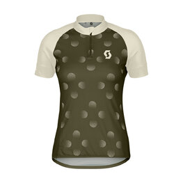 SCOTT Koszulka kolarska z krótkim rękawem - ENDURANCE 30 - zielony/beżowy