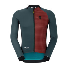 SCOTT Kolarska kurtka przeciwwiatrowa - RC PRO WARM GTX WS-REMIX - zielony/czerwony