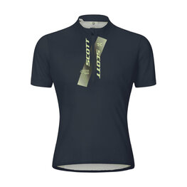 SCOTT Koszulka kolarska z krótkim rękawem - JUNIOR - niebieski/żółty