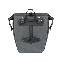 BASIL Torba kolarska - NAVIGATOR STORM MIK SIDE L - szary/czarny