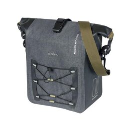 BASIL Torba kolarska - NAVIGATOR STORM MIK SIDE M - szary/czarny