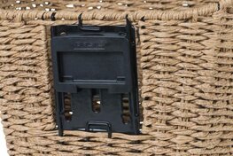 BASIL kosz - BREMEN RATTAN LOOK BE/KF - czarny/brązowy