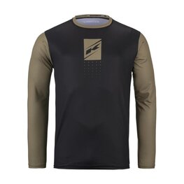 KENNY Letnia koszulka kolarska z długim rękawem - ELITE 25 - czarny/brązowy