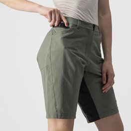 CASTELLI Krótkie spodnie kolarskie bez szelek - UNLIMITED W BAGGY - szary