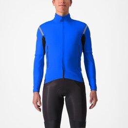 CASTELLI Kolarska ocieplana kurtka - PERFETTO ROS 2 CONVERTIBLE - niebieski