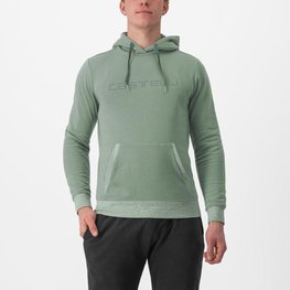 CASTELLI Bluza - LOGO HOODIE - jasnozielony