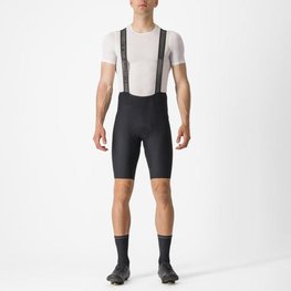 CASTELLI Krótkie spodnie kolarskie z szelkami - ESPRESSO - czarny